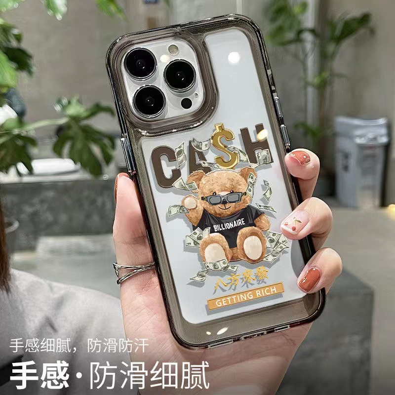 Ốp Điện Thoại Trong Suốt Hình Gấu Dễ Thương Cho iphone 14 Pro Max 13 11 12 7Plus X XR XS Max 8 7