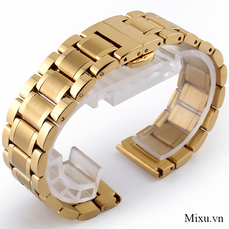 Dây đồng hồ nam nữ - Inox đúc nguyên khối, dây đeo đồng hồ kim loại size 18mm 20mm 22mm 24mm, quai thép không gỉ casio