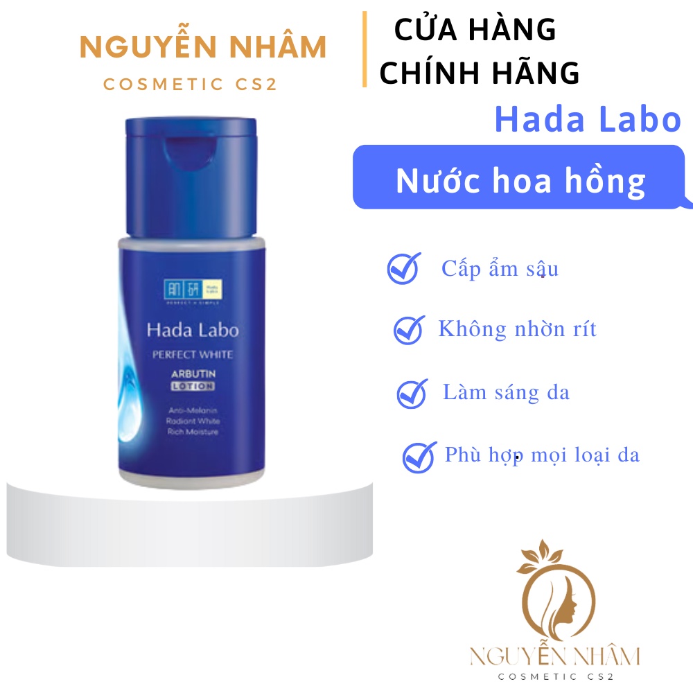 Nước Hoa Hồng Hada Labo Rohto Xanh Dưỡng Trắng (Toner Hada Labo Rohto) Nhật Bản