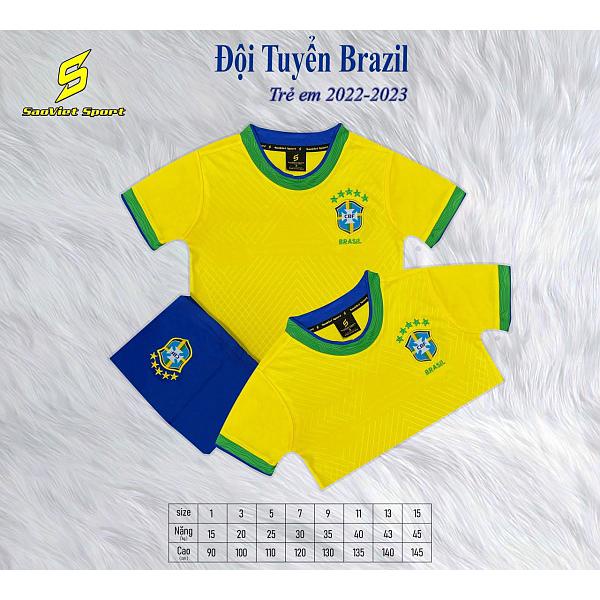 Quần áo bóng đá trẻ em, đồ đá banh cho bé Siêu cưng Vải thun lạnh cao cấp, in tên số áo theo yêu cầu