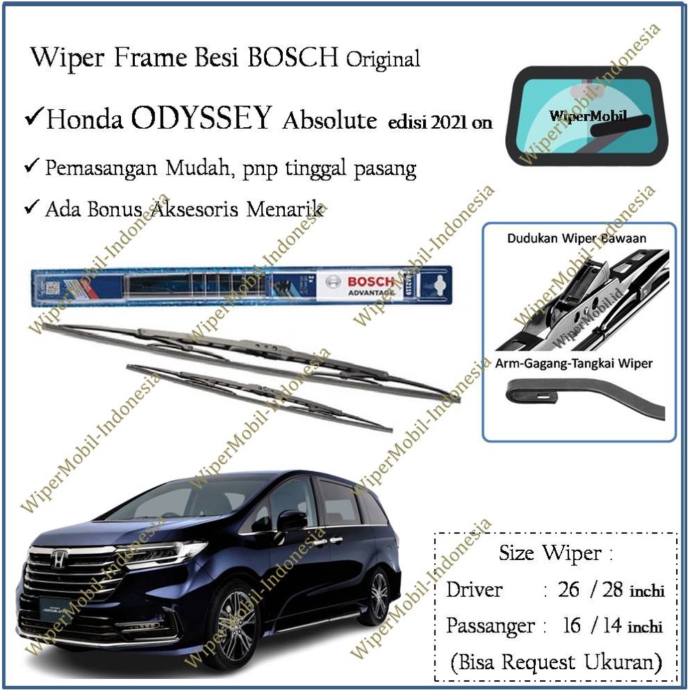 HONDA Cần Gạt Nước Bosch Odyssey 2021 2022 2023 2024