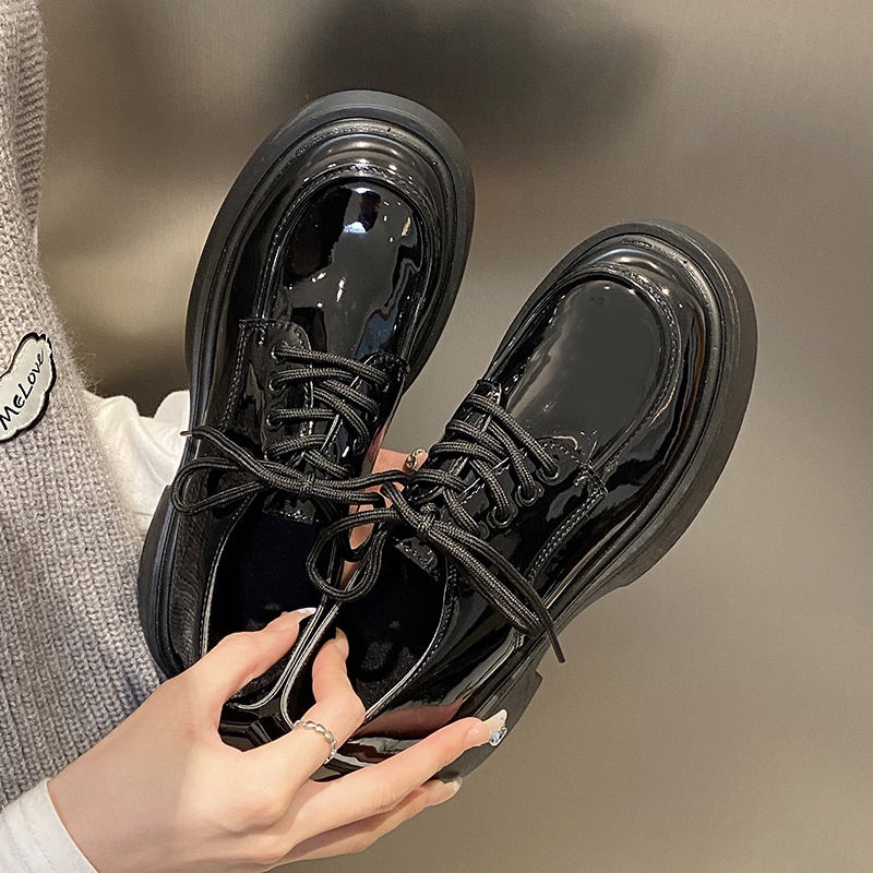 Ielgy Giày Lười Đế Cao Phong Cách Anh Quốc Dễ Phối Đồ Cho Nữ