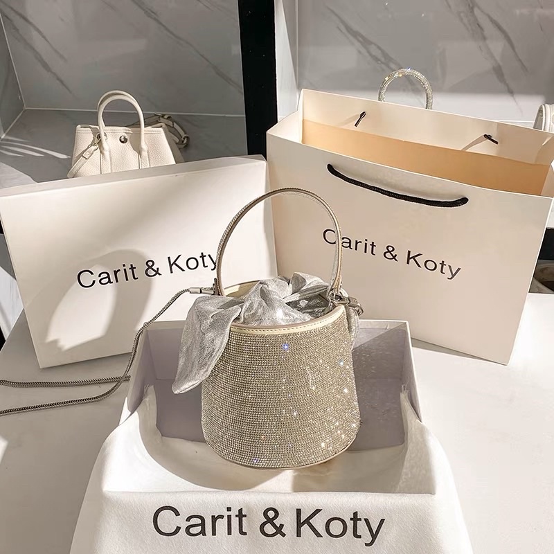 N210-Carit Koty túi xô đính đá cao cấp mang phong cách Retro