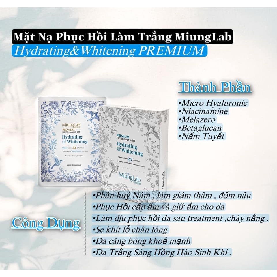 Mặt nạ giấy, nạ cấp ẩm nuôi da săn chắc căng mịn ngừa lão hóa MiungLab Premium  - NUTI
