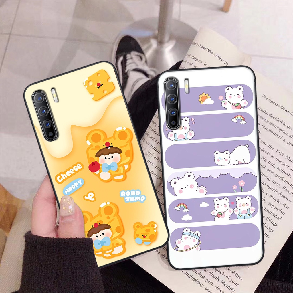 Ốp Oppo Reno3 / Reno3 Pro / Reno 3 gấu cute gấu dễ thương nhiều màu sắc ốp xinh cá tính