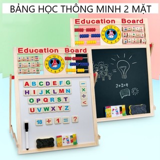 Bảng Gỗ 2 Mặt Nam Châm Kèm Chữ Cái Cho Bé Vừa Học Vừa Chơi