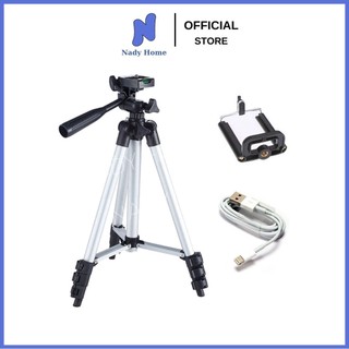 Gậy 3 chân chụp hình máy ảnh, điện thoại Tripod TF - 3110, Tripod chụp ảnh livetream, Chân đế điện thoại quay tikto