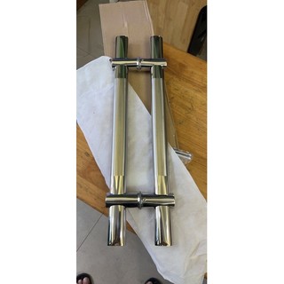 Tay nắm cửa kính,inox trắng dịch được tâm lỗ