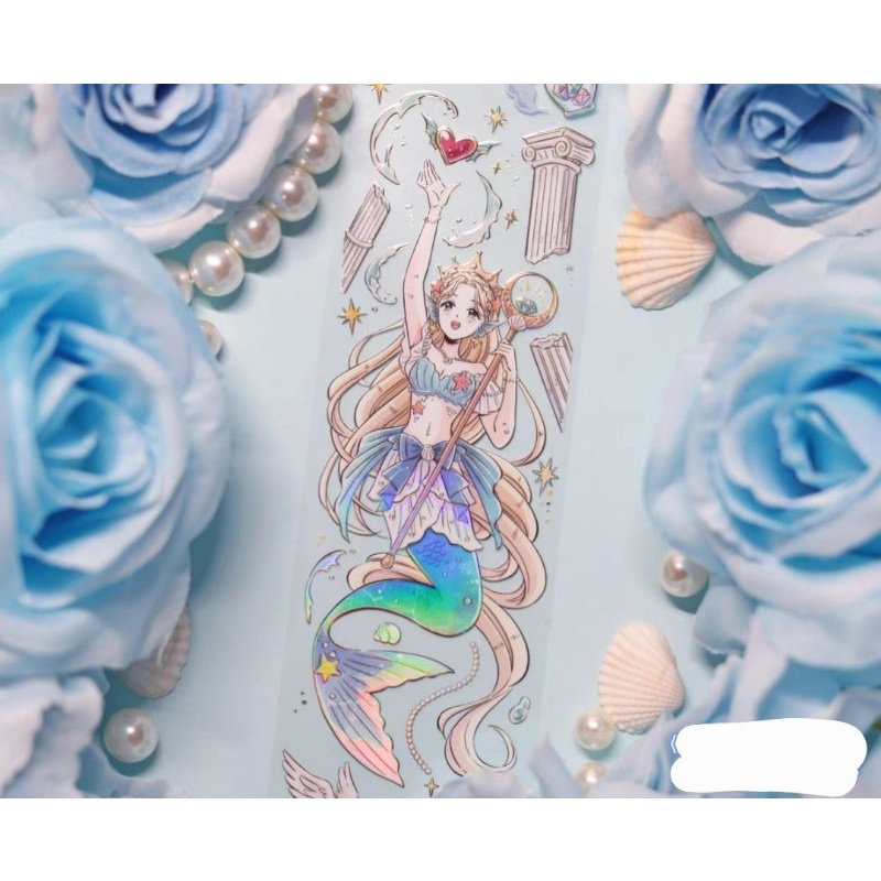 Washi tape 4.8x75cm hãng Tiệc trà Alice họa tiết Nàng tiên cá