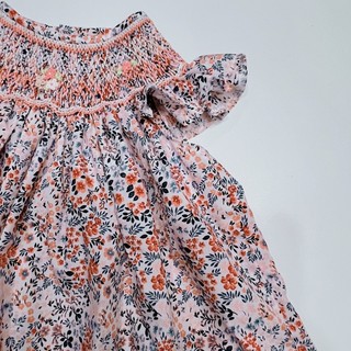 Đầm smock đỏ cho bé gái