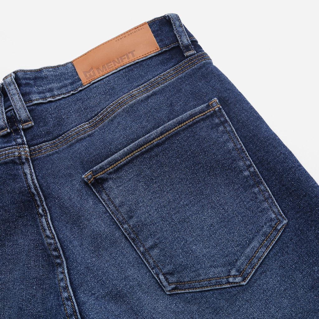 Quần jean nam xanh cao cấp MENFIT 0531 chất denim co giãn nhẹ 2 chiều, chuẩn form, thời trang