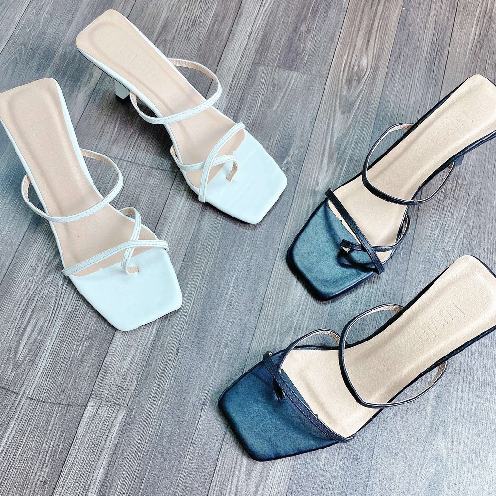 Dép cao gót xỏ ngón 7 phân quai mảnh gót nhọn Avela 32CG