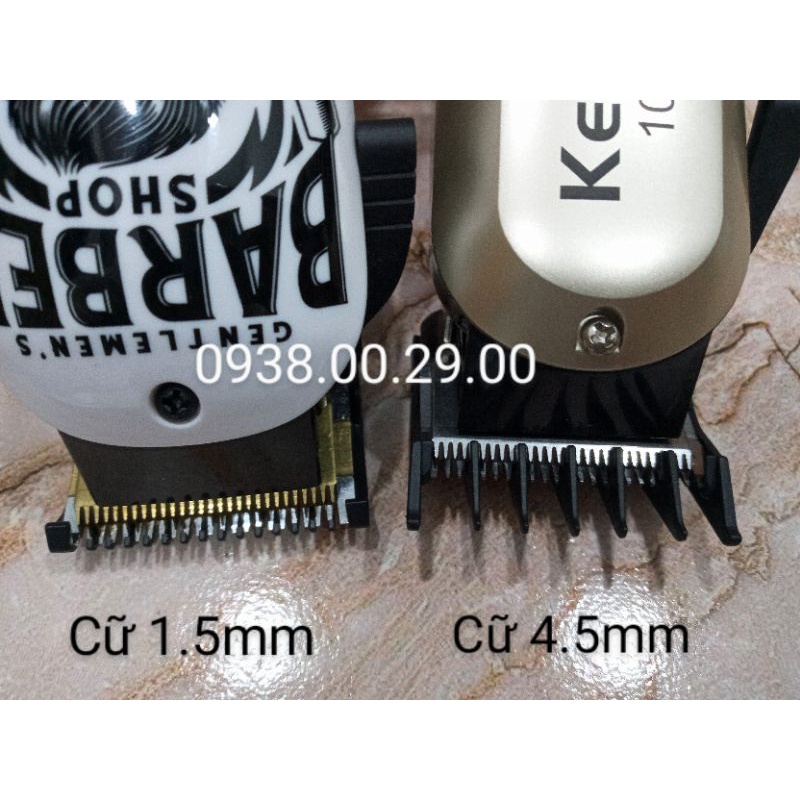 Cữ Tông Đơ Gá Thép 1.5mm Và 4.5mm. Bộ 2 Cữ Thép Wahl, USA Cao Cấp Cho Tông Đơ.