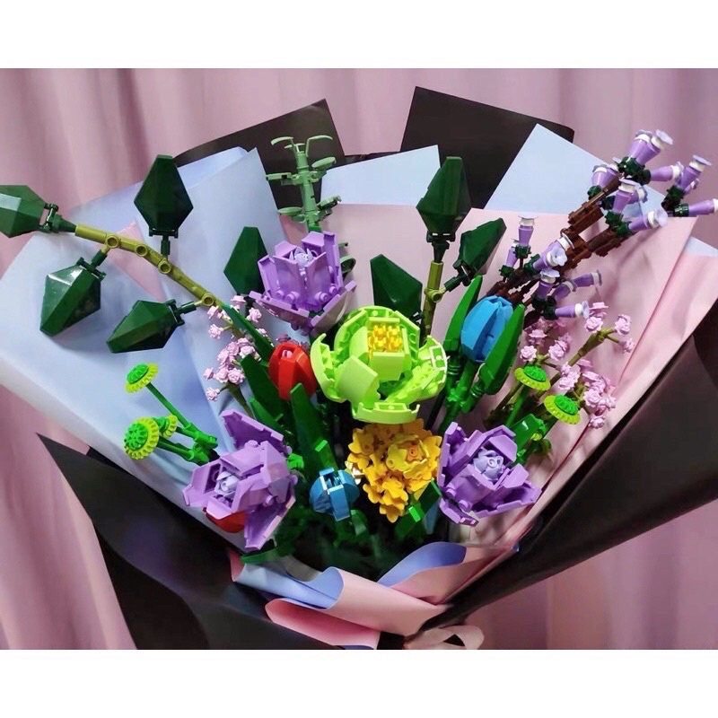 Bộ đồ chơi lắp ráp hoa, bó hoa hồng -655001