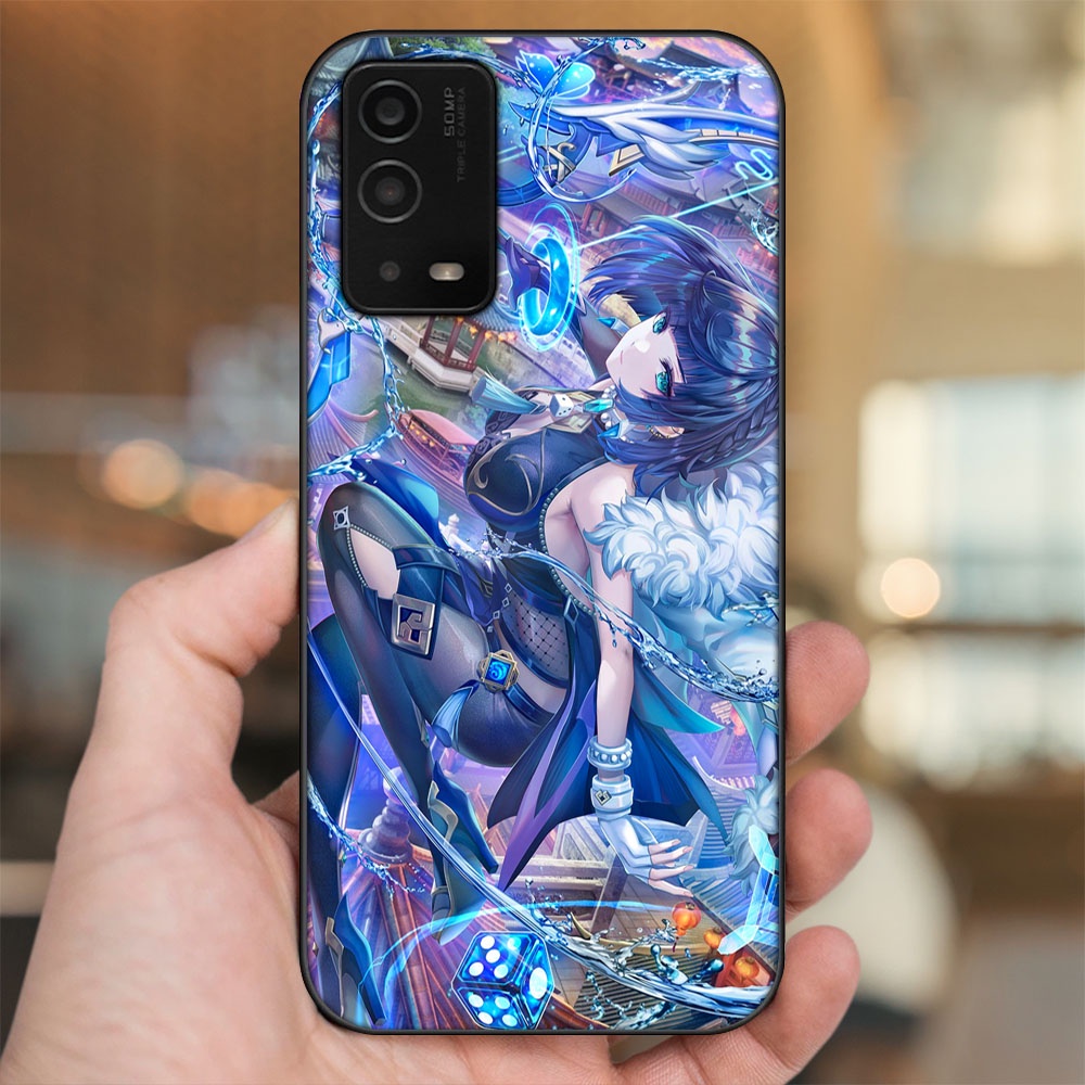 Ốp lưng Oppo A55 4G, A55 5G viền đen in hình Yelan Genshin Impact