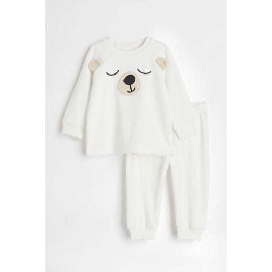 Bộ nỉ bé trai hm aut | Chính hãng | áo nỉ bông quần cotton