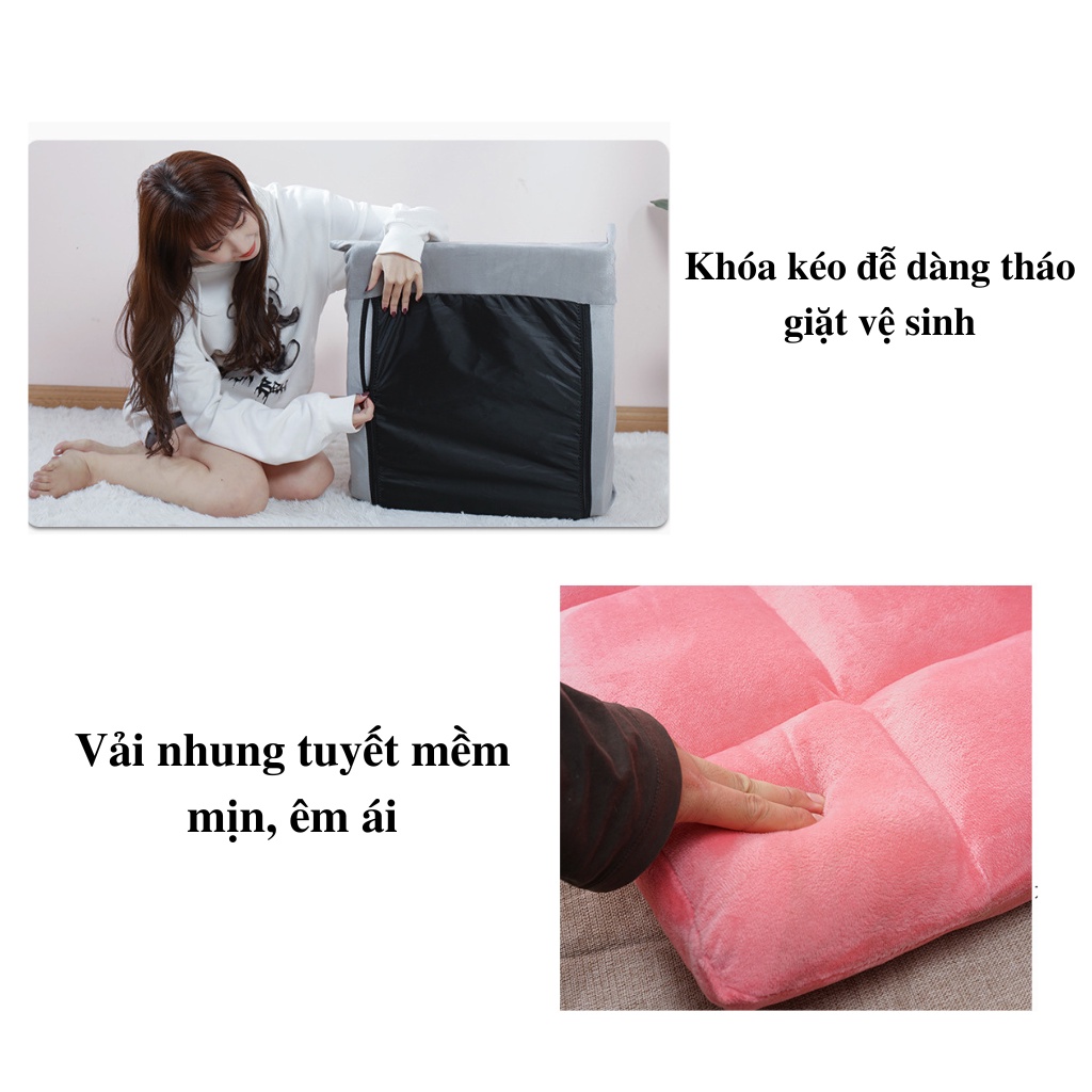 Ghế Tatami Hankun 5 cấp độ chất liệu nhung tuyết ngồi bệt tựa lưng | BigBuy360 - bigbuy360.vn