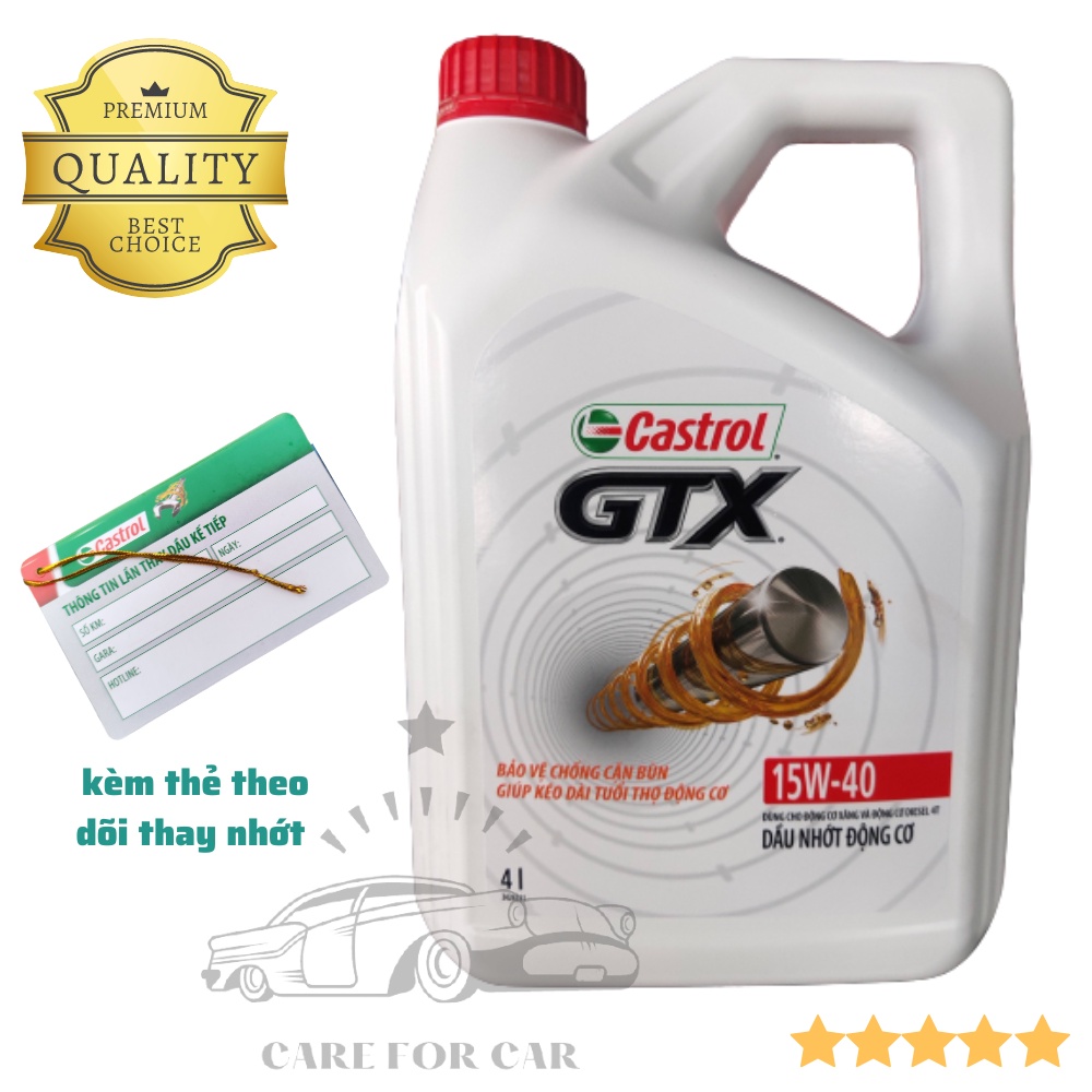 Nhớt Ô Tô Castrol GTX 15W40 - can 4 lít