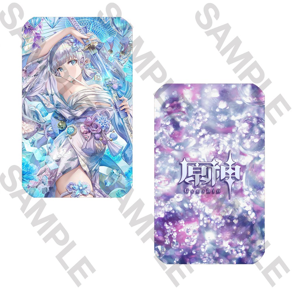 Ảnh card bo góc in hình GENSHIN IMPACT ver LOLI thẻ bo viền 5*8cm anime chibi game 1 tấm