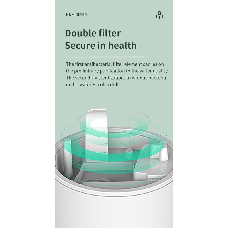 Máy Phun Sương Làm Ẩm Không Khí 800ML Bằng Sóng Siêu Âm Chống Trọng Lực Có Màn Hình LED Hiển Thị