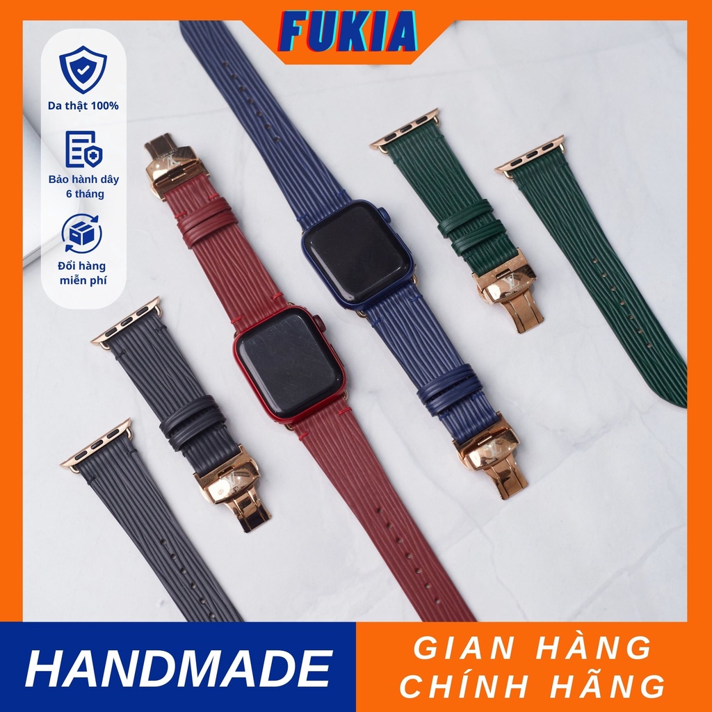 Dây da thủ công EPI dành cho iWatch, đồng hồ thông minh, đồng hồ cơ