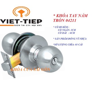 [HCM-FREESHIP] KHÓA TAY NẮM TRÒN 04211 VIỆT TIỆP-BH 2 NĂM CHÍNH HÃNG