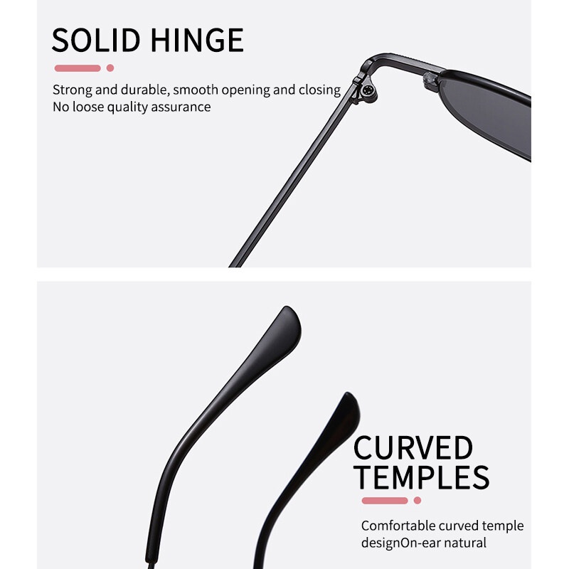 Kính Mát Gọng Vuông Kim Loại Chất Lượng Cao Thời Trang Cho Nam Nữ