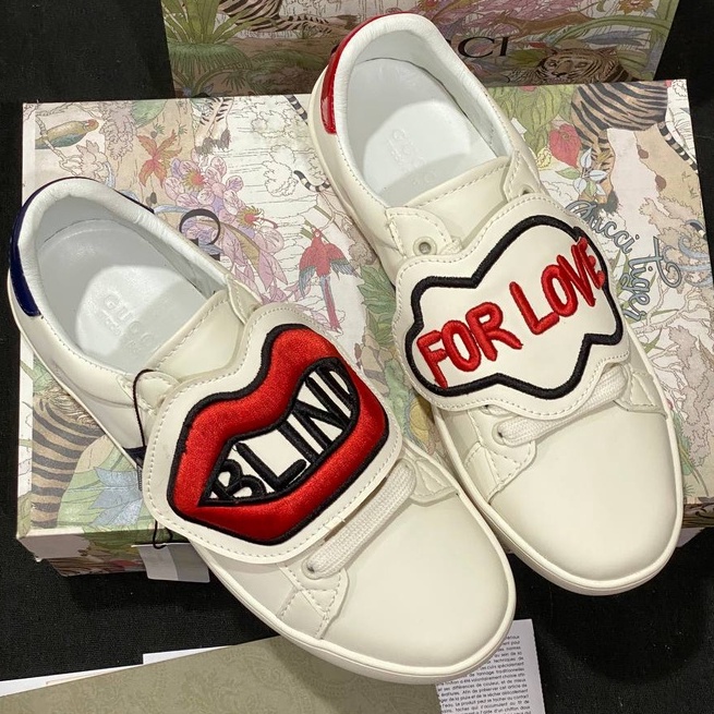 Giày Gucci Ace For Love, giày thể nao nam nữ gucci môi cách điệu, thười  trang | Shopee Việt Nam