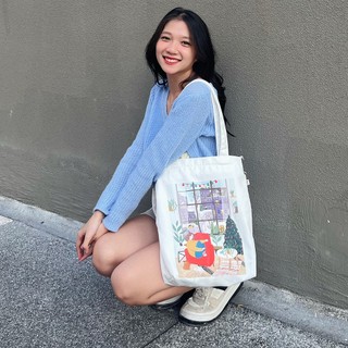 Túi Tote vải Canvas in hình