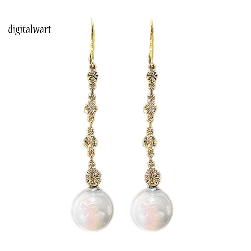 Kỹ Thuật Số| 1 Đôi Bông Tai Dài Đính Đá Thanh Lịch Dành Cho Nữ