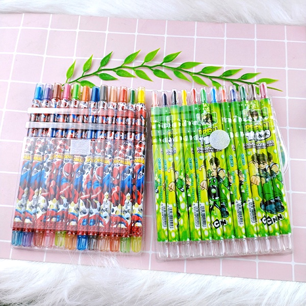 Sáp Vặn 12 Màu Dài Rolling Crayon 12 Màu