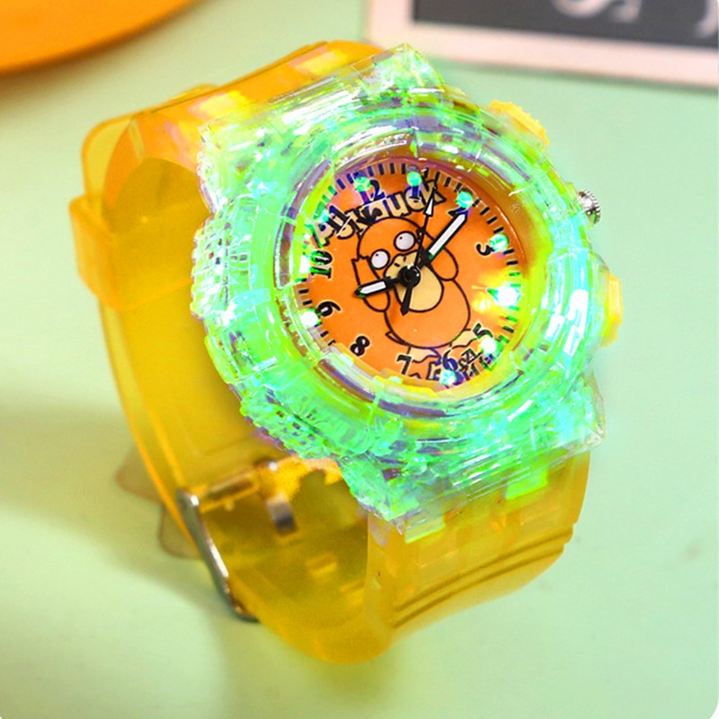 Đồng Hồ Điện Tử Dạ Quang In Hình Pikachu Pokemon Nhiều Màu Sắc Cho Bé