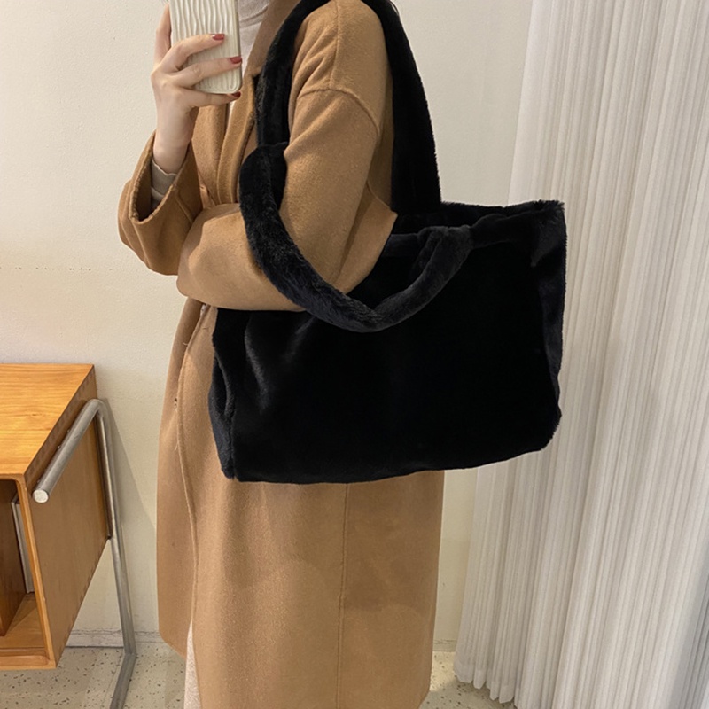 Túi Xách Đeo Vai Phủ Bông Cỡ Lớn Thời Trang Nữ Đơn Giản