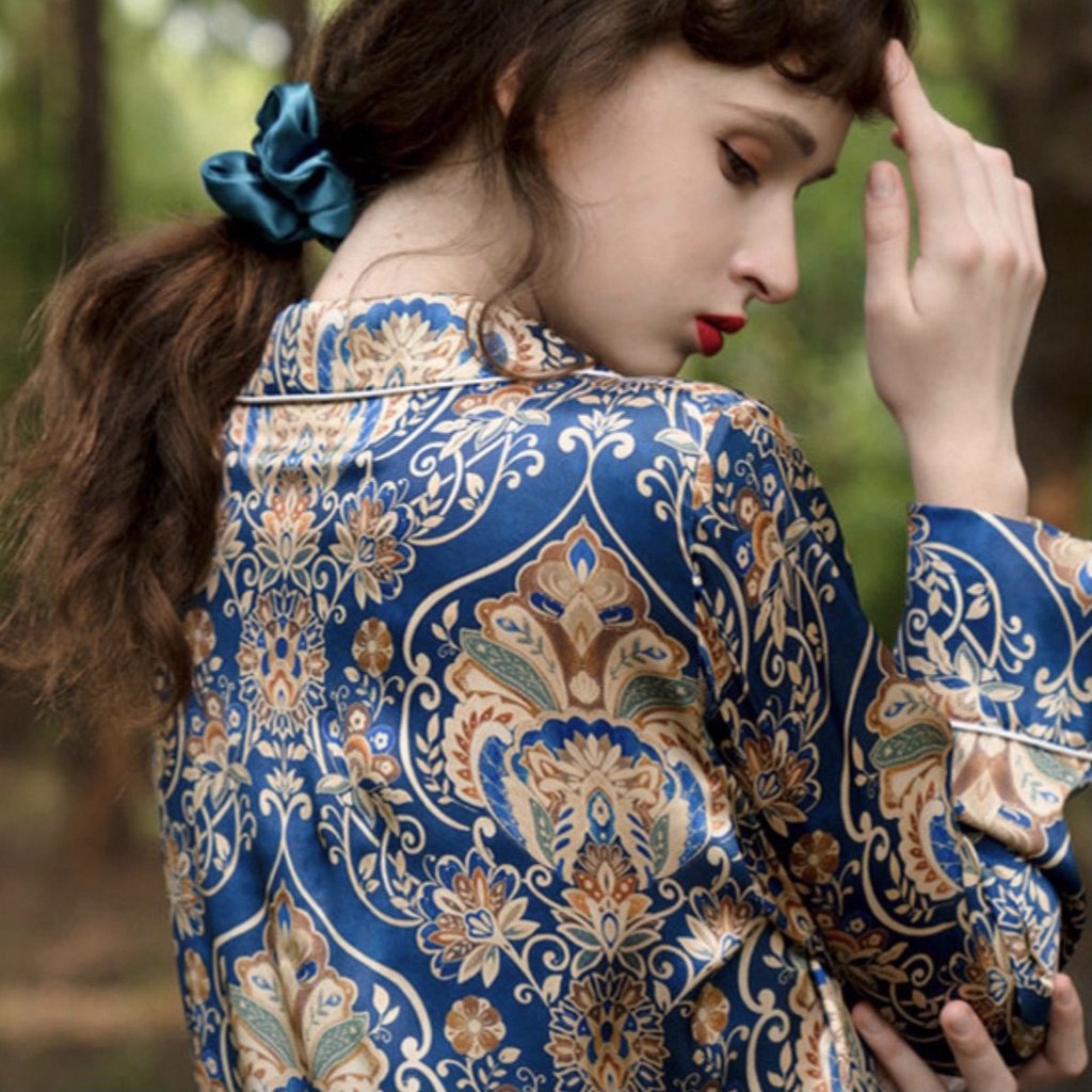 Dây Cột Tóc Vải Lụa Nhiều Màu Dễ Thương Scrunchies La Perbra