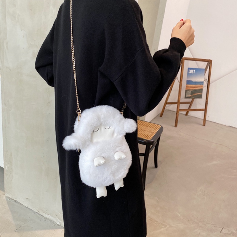 Túi Đeo Chéo Kiểu Hoạt Hình Nhồi Bông Dễ Thương Cho Bạn Gái