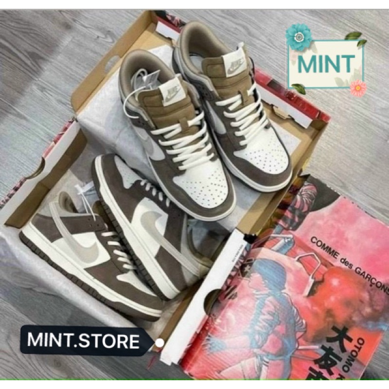 Giày thể thao sneaker sb hoạt hình nâu nỉ