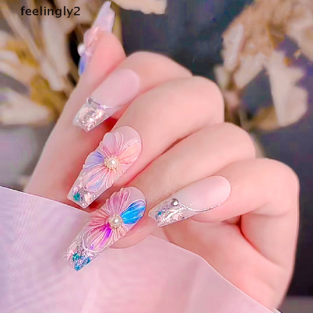 Miếng Dán Trang Trí Móng Tay 5D Bằng Acrylic Họa Tiết Hình Học Độc Đáo