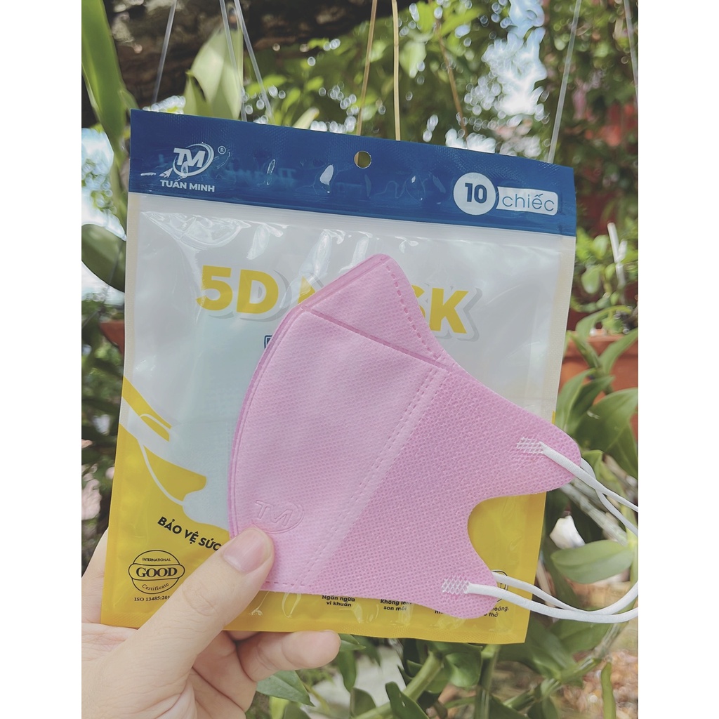 Sỉ 1 thùng  khẩu trang y tế 5D Tuấn Minh Chính Hãng kháng khuẩn Hottrend 2022, Thoáng Khí Không Đau Tai