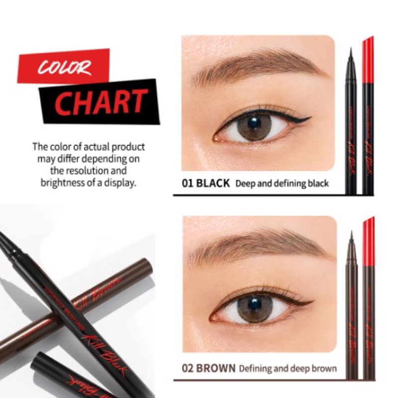 Kẻ Mắt Nước Clio Superproof Brush Liner Kill Black 0.55Ml