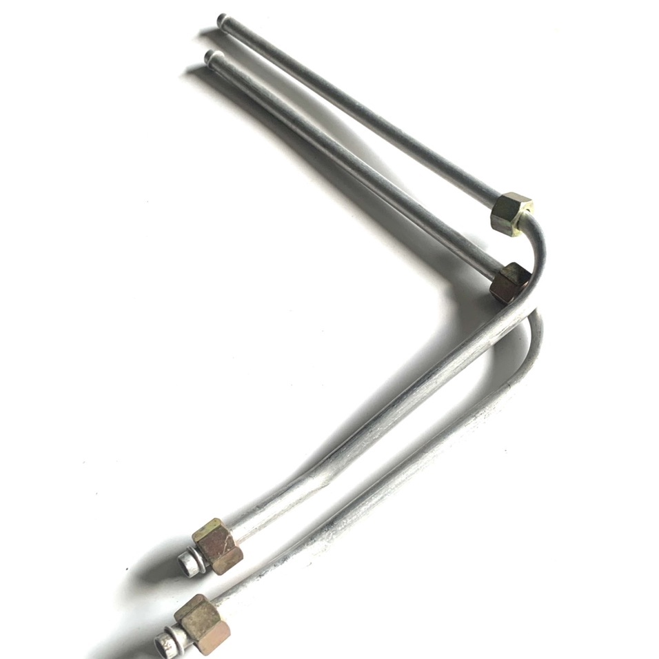 Ống nhôm tản nhiệt của máy nén khí chạy trực tiếp / dây lò xo máy hơi 2 đầu ren 17mm