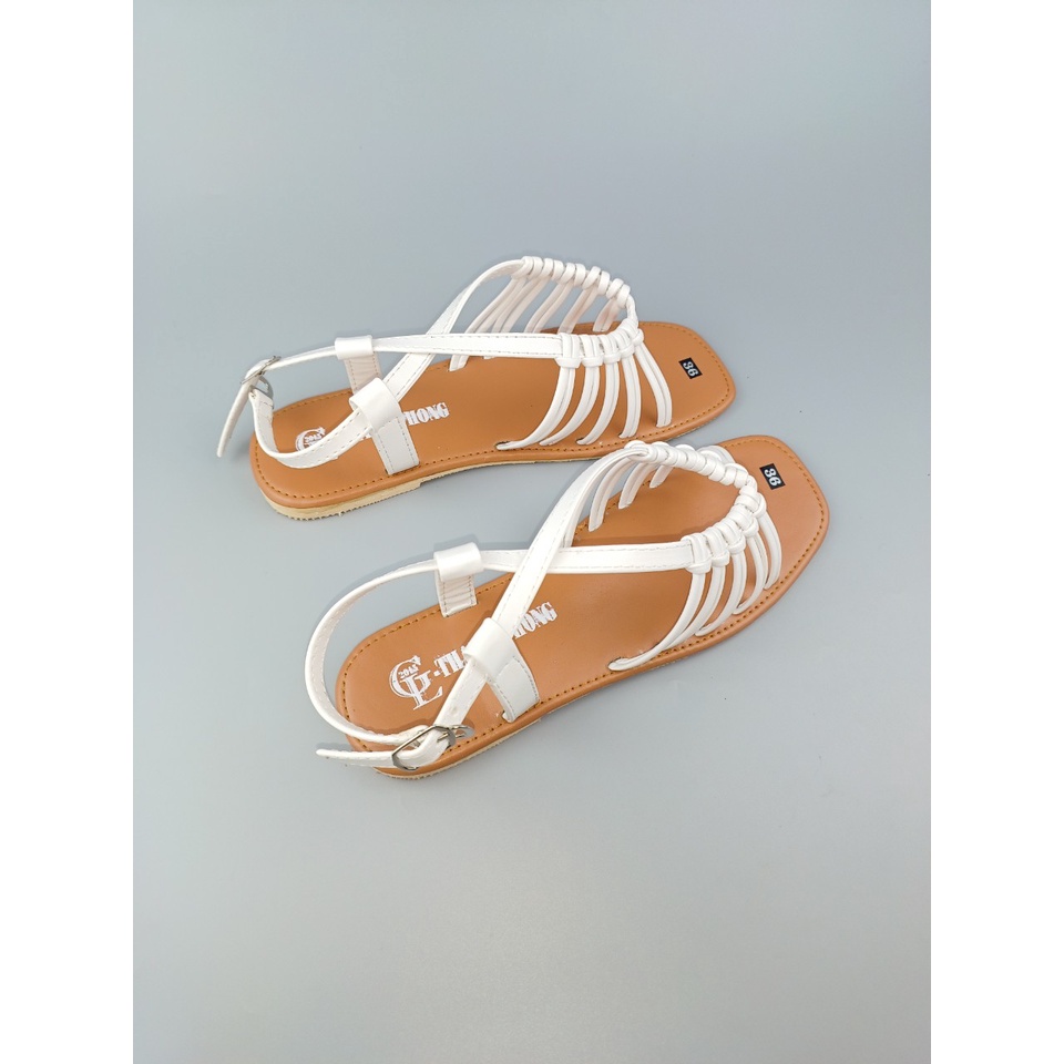 GIÀY SANDAL ĐẾ THẤP DÂY BUỘT HỞ MŨI CÓ SIZE LỚN 35-42