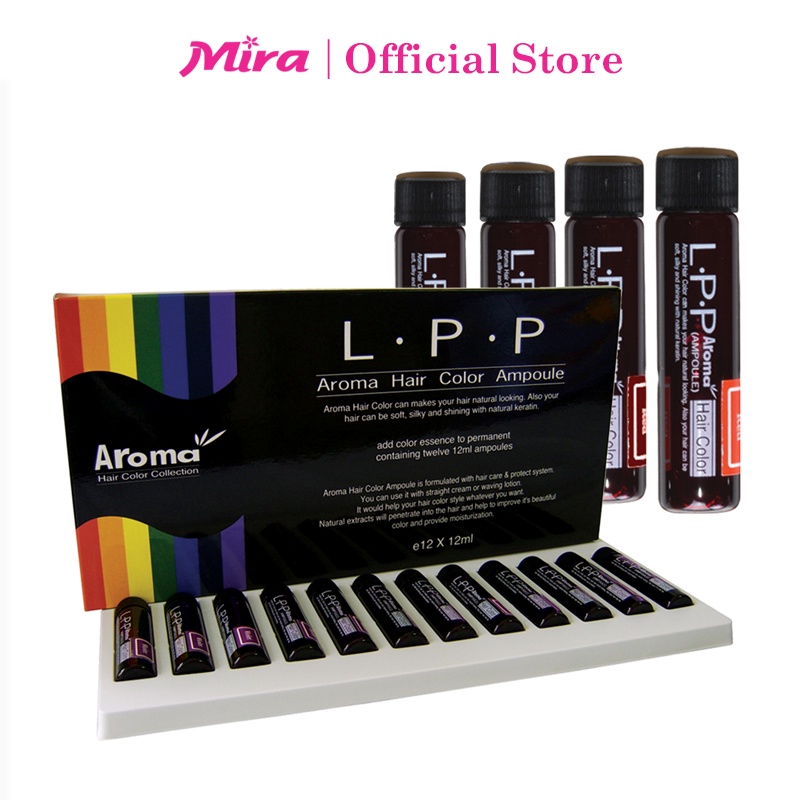Thuốc Nhuộm Tóc Dạng Ống AROMA LPP Hair Color Ampoule Hàn Quốc A355 ( 12ml x 12 ống)