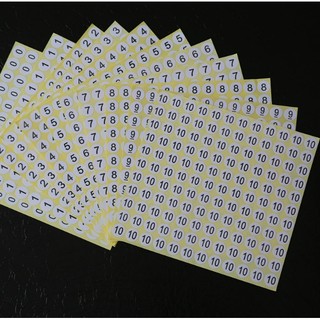 Tem dán số nail 1 tờ nguyên số từ 1-10