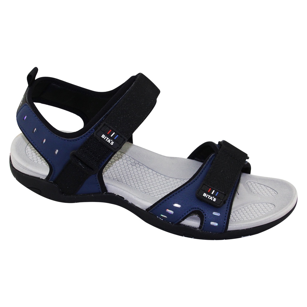 Sandal đế bằng nam Bita's SPS.144 (Đen + Navy + Xám)