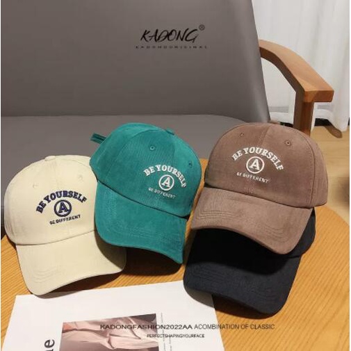 Mũ Lưỡi Trai Mềm Mại Thêu Họa Tiết Phong Cách Hàn Quốc