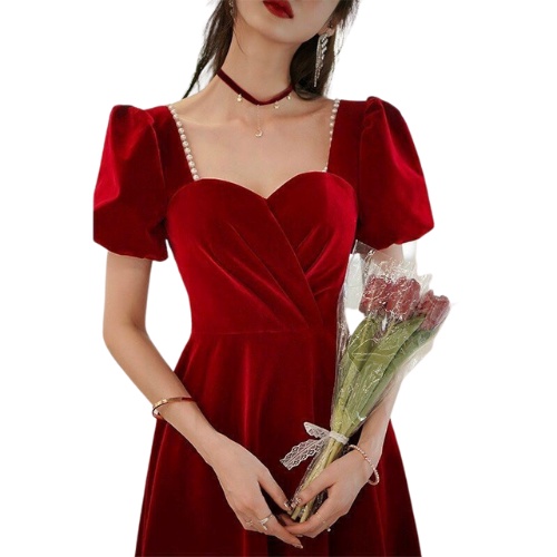 đầm tết đầm noel đầm giáng sinh đầm đám cưới dự tiệc phối hạt trai