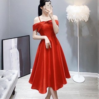 đầm dự tiệc bigsize tafta nơ xinh ba màu cho chubby (VT02-1122)
