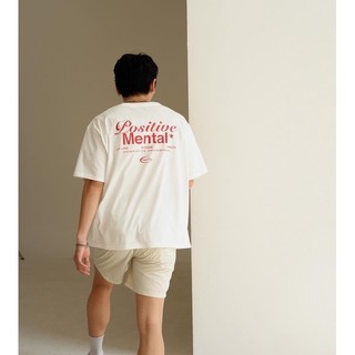 Áo thun nam trắng in chữ mental tee - stanclub