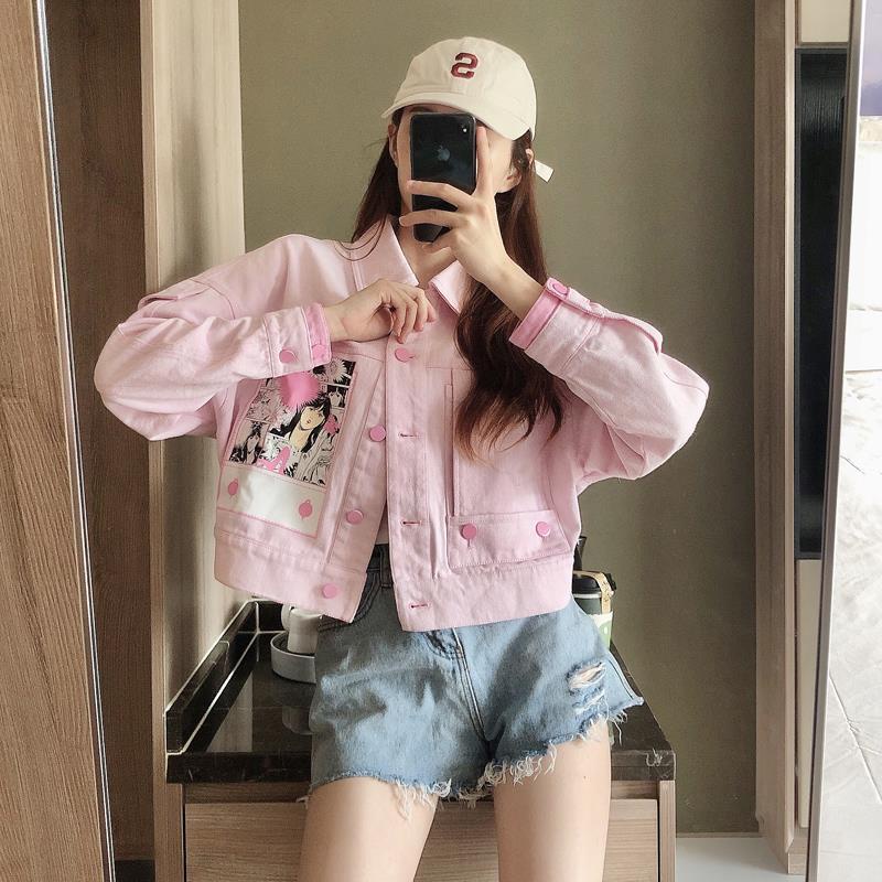 Áo Khoác Denim Dáng Ngắn Thời Trang Mùa Thu 2023 Cho Nữ