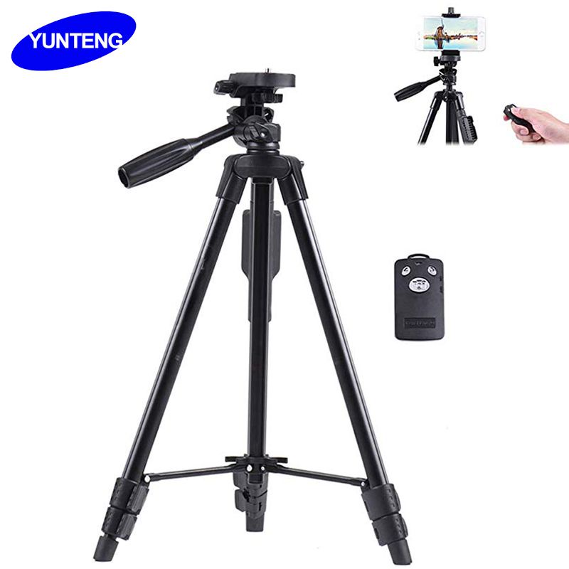 Gậy Tripod 3 Chân Yunteng VCT-5208 - gậy chụp hình ảnh 3 chân + Giá kẹp điện thoại + Remote
